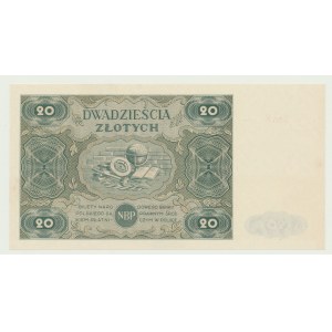 20 gold 1947, ser. B, capital letter
