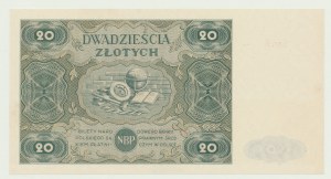 20 Gold 1947, ser. B, Großbuchstabe