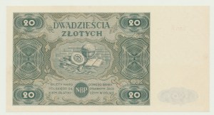 20 gold 1947, ser. B, capital letter