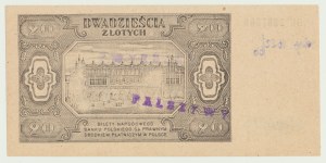 20 zlatých série 1948 DU zachyceno FALEŠNĚ, velmi vzácné v ročníku