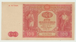 100 złotych 1946, ser. A, mała litera pierwsza lubiana seria