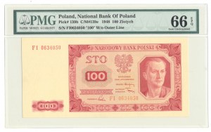 100 Zloty 1948, ser. FI, seltene Serie