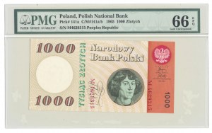 1.000 Zloty 1965, seltene Serie M aus echtem Umlauf