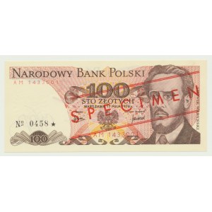 100 złotych 1976, Waryński, AM 0000000 SPECIMEN (No 0458*) zmienione z WZÓR