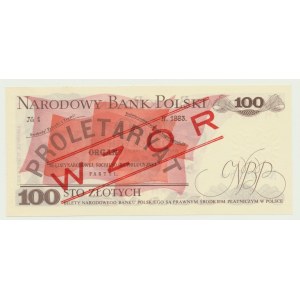 100 złotych 1976, Waryński, AM 0000000 SPECIMEN (No 0458*) zmienione z WZÓR