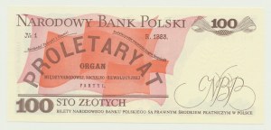 100 Gold 1986, Waryński, PH 836050 Nr. SECHSZIFFER, ZAHLENFEHLER!!!