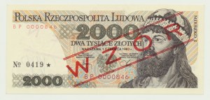 2,000 Gold 1982, Mieszko, A 0000000 MODEL (No 0419*)