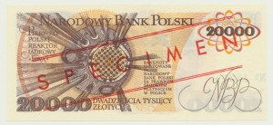20 000 zl 1989, Skłodowska, A 0000000 MODÈLE (n° 1821*)