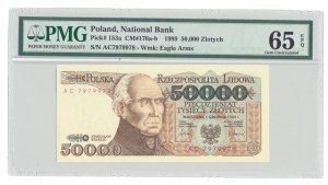 50,000 zloty 1989, Staszic, AC series