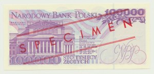 100,000 PLN 1993, Moniuszko, A 0000000 MODEL (No 0968*)