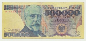 500.000 złotych 1990, Sienkiewicz, ser. H, fałszerstwo z epoki