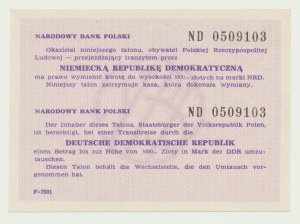 NBP Buono di transito da 3.000 zloty 1989 per marchi, Germania RDT, molto raro