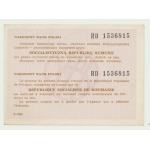NBP transit vouchers 2400 zloty 1989 for lei, Romania