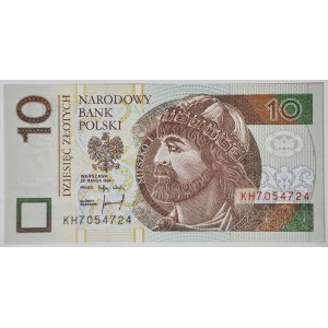 10 złotych 1994, seria KH, rzadka w UNC