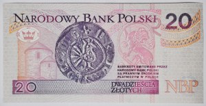 20 złotych 1994, druk TDLR Londyn, AA 0023986, dwa zera na początku