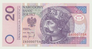 20 zlotých 1994, tisk TDLR Londýn, ZA 0000754, FOREIGN, čtyři nuly na začátku