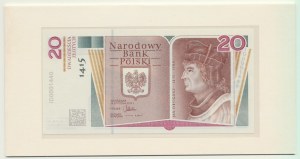 20 zloty 2015, Jan Długosz, JD0001440, low four-digit number