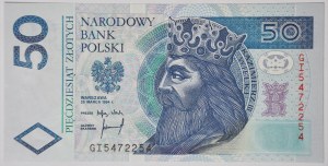 50 Zloty 1994, GI-Serie, selten in UNC