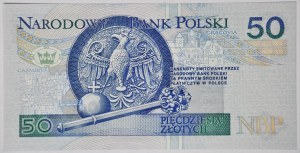 50 złotych 1994, seria GJ, rzadka w UNC