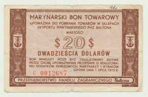 Baltona, 20 dollari 1973, ser. C, molto raro