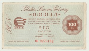 ORBIS, 100 gold, ser. BD, b. rare two lettered