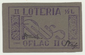 RRR-, Oflag II C Woldenberg (Dobiegniew), II Loteria Funduszu Pom. Wdowom i Sierotom, 1/2 Losu. RARE!!!