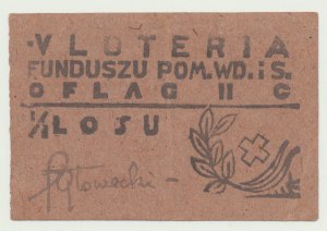 RRR-, Oflag II C Woldenberg (Dobiegniew), V Loteria Funduszu Pom. Wdowom i Sierotom, 1/1 Losu. RARE!!!