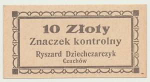 Silésie, années 30 de la deuxième République de Pologne, 10 Złoty Czuchów, Zakłady Mięsne Dziechczarczyk, NIENOTATED.