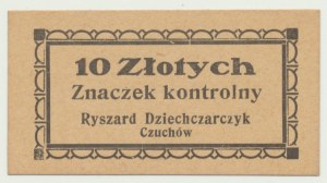 Slezsko, 30. léta druhé republiky, 10 zlotých (místo zlata) Czuchów, Zakłady Mięsne Dziechczarczyk, NIENOTATED