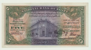 Egypt, 5 Pounds 1942, beautiful and rare
