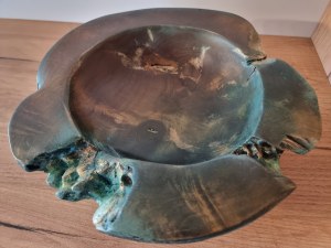 Danuta Richter, Brown-green-gold bowl, 2024