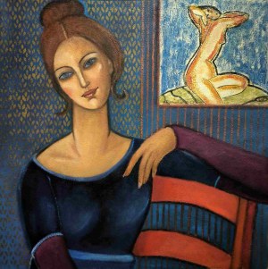 Krystyna Ruminkiewicz, Zwiegespräch mit Modigliani II, 2024