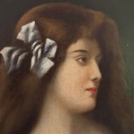ANONIMO, Portrait de femme dans le style d'Angelo Asti.