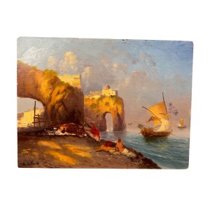 UNIDENTIFIED SIGNATURE, Seascape with Ruins (UNSPECIFIED LOCATION)