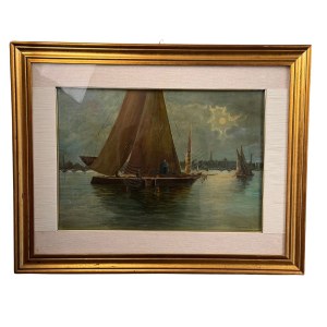 FIRMA NON IDENTIFICATA, paesaggio marino veneziano C. Brancaccio