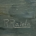 R.RAIOLA, Widok wiosek z postaciami - R.Raiola