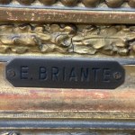 E.BRIANTE, Straße mit Bäumen und Wagen - E. Briante