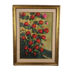 R.CARIGNANI, Bush of red roses - R. Carignani