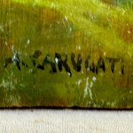 A.GARUGATI, Paysage avec arbres - A. Garugati (1881-1977).
