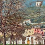 F.DIODATO, Glimpse of a village (unspecified location) - F. P. Diodato