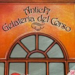 Miroir publicitaire pour Antica Gelateria del Corso.