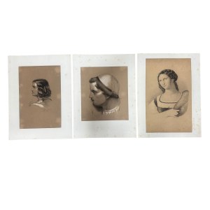 UNIDENTIFIED SIGNATURE, Lot of three drawings on paper