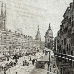 ANONIMO, Gravure vue du Royal Exchange à Londres