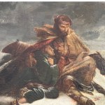 ANONIMO, représentant un moment de pause pendant la bataille napoléonienne en Russie