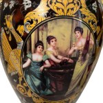 Para wazonów z neoklasycznymi scenami