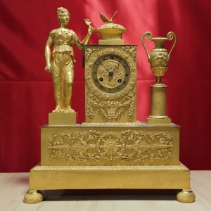A gilded mercury bronze clock