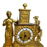 Rtuťové zlacené bronzové kyvadlové hodiny