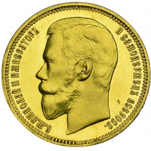 Rosja, Mikołaj II, 100 franków=37,5 rubla 1902 - stara kopia w złocie 