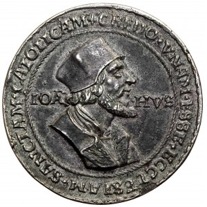 Niemcy, Medal 1532/33 Jan Hus - XIX-wieczna kopia kolekcjonerska