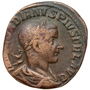Roman Empire, Gordian III, Sestertius Pax